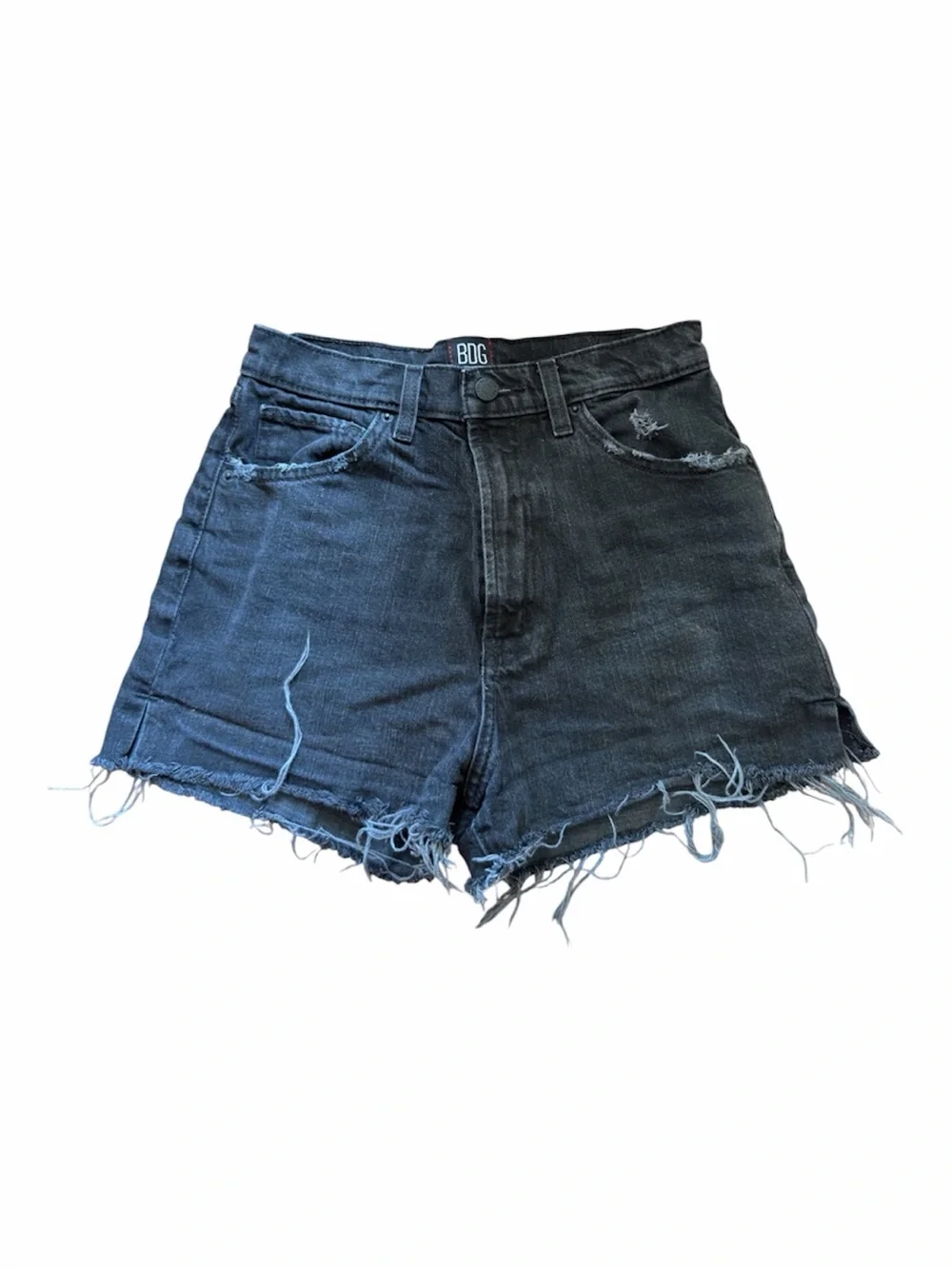BDG Black Distressed Denim Short